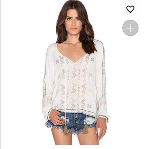 Revolve embroidered top size S